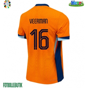 Nederländerna Joey Veerman #16 Hemmatröja EM 2024 Kortärmad